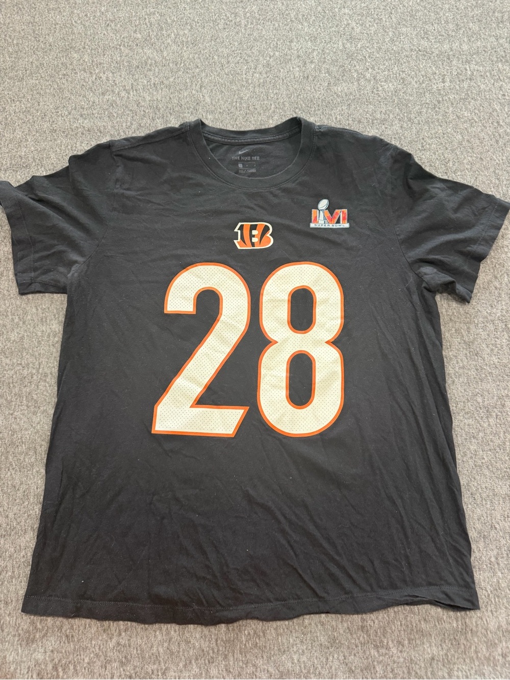 Nike Black Cincinnati Bengals #28 Short Sleeve Tee